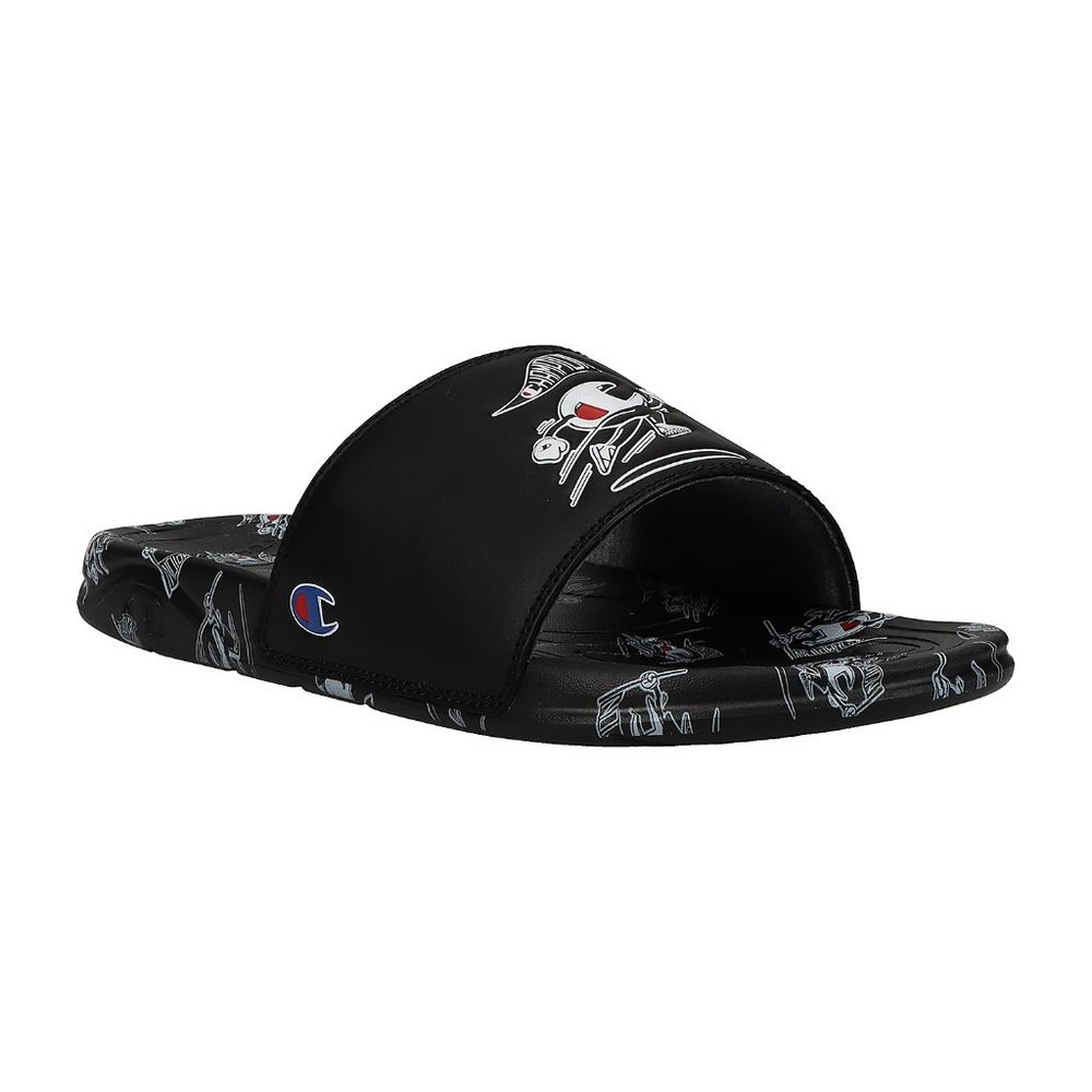 Champion Mega C Man Slide Black Sandals Size Men's 9